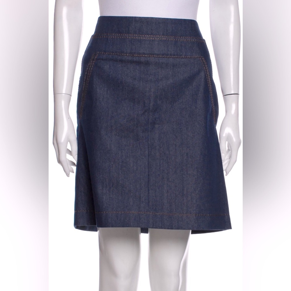 Akris Punto denim dressy A line skirt Pristine size 42 / 6 **TWO DAY sale**
